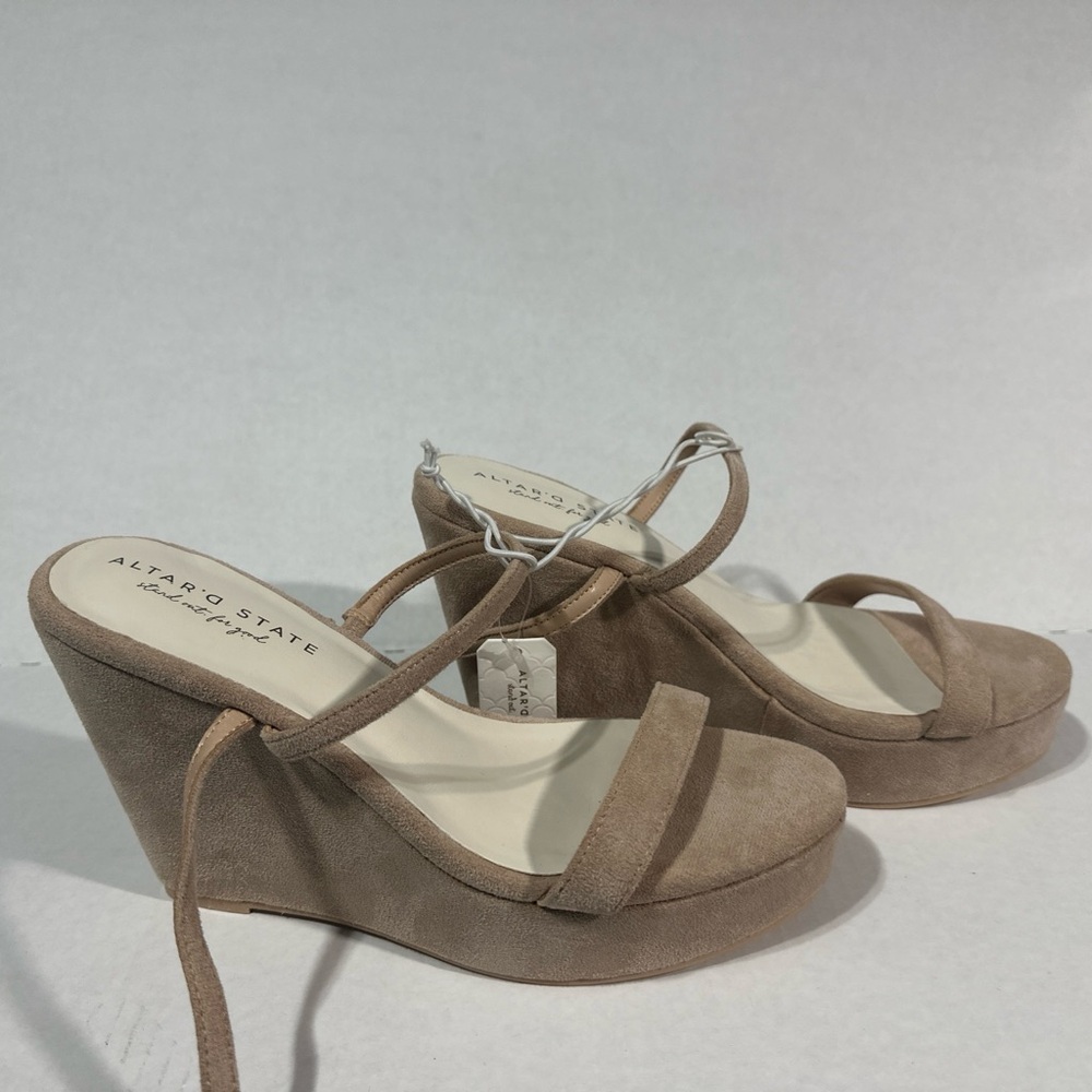 Altar'd State Brown Wedge Sandals